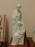 AB01 Holy Family Porcelain Statue – White Gloss Finish
